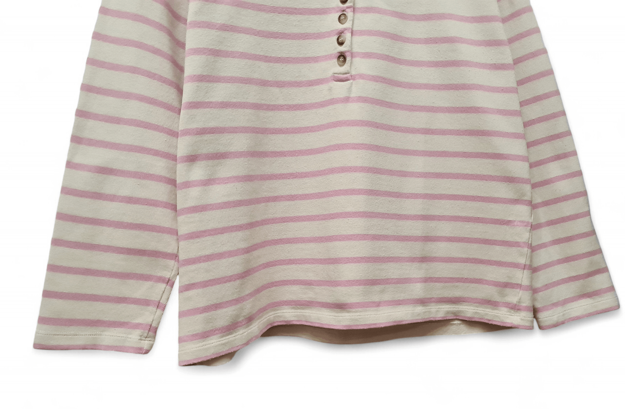 Sezane Sezane Noan Mariniere pink striped button ups sweatshirt Size M / US 6-8 / IT 42-44 - 7 Thumbnail