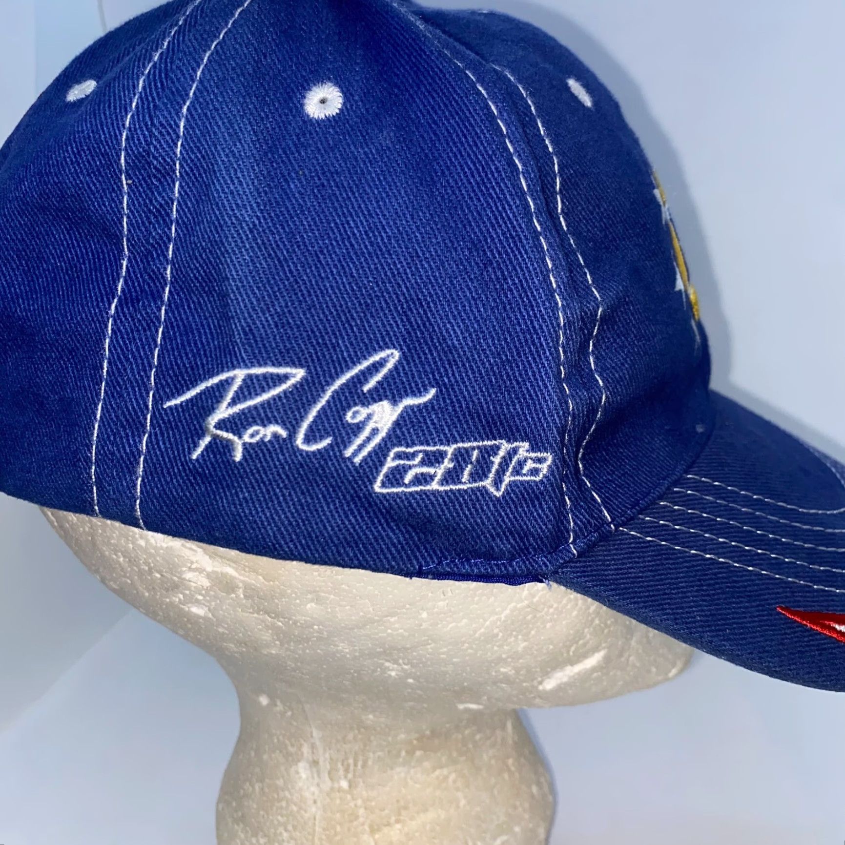 NASCAR NAPA Racing NASCAR Ron Capps Chase Elliot Blue Intrepid Fund Strapback Hat Size ONE SIZE - 4 Thumbnail