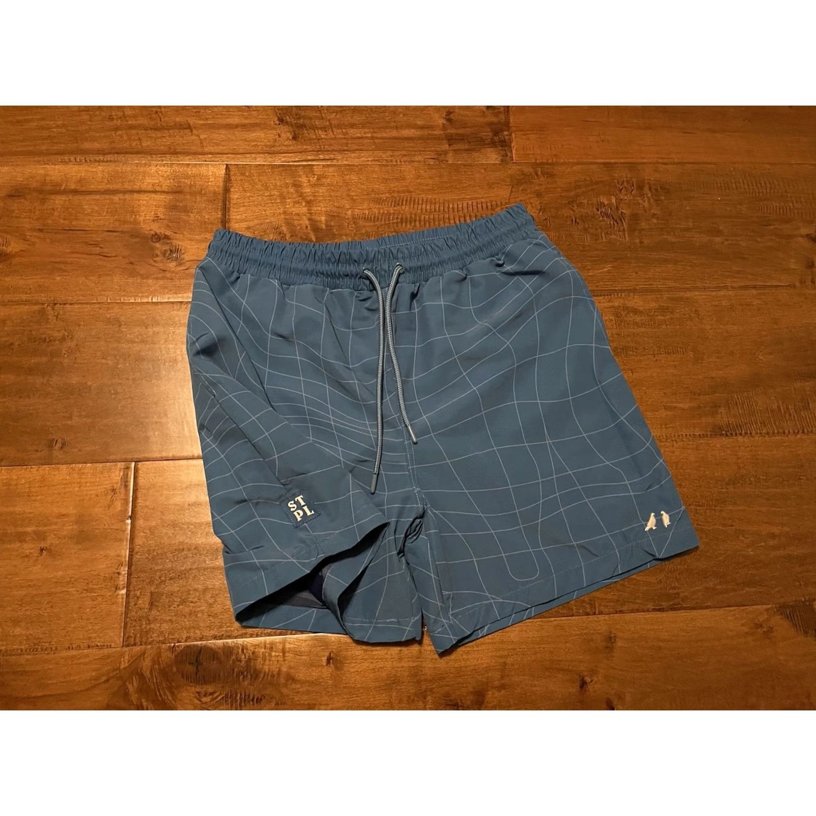 Vintage Staple Pigeon x NrG Blue Polyester Athletic Track Shorts - Men's Large Size US 33 - 2 Thumbnail
