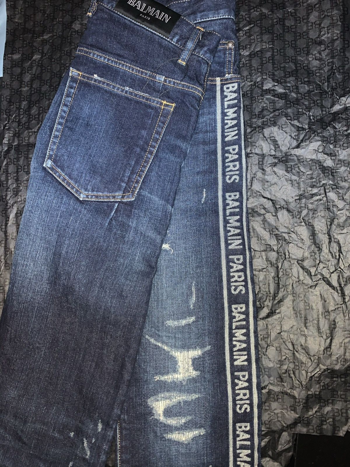Balmain Balmain Logo-Stripe Skinny Jeans Size US 30 / EU 46 - 5 Thumbnail