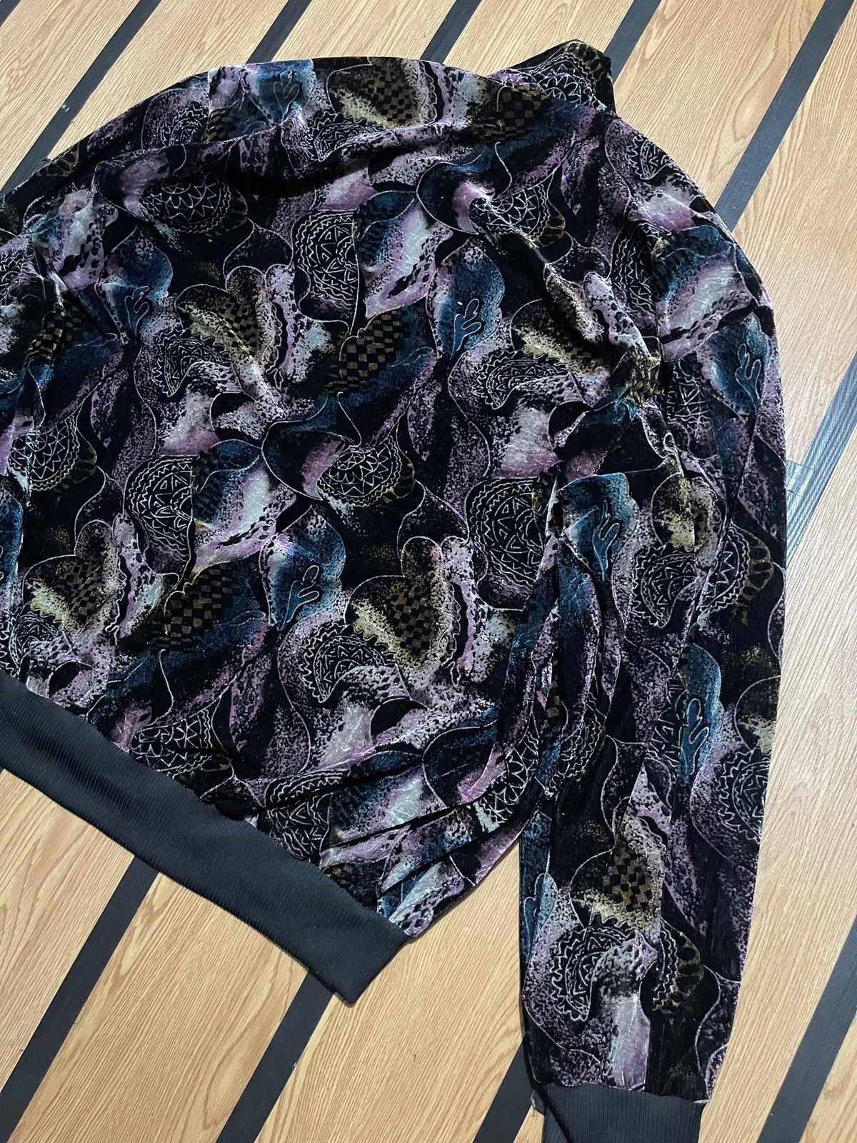 Japanese Brand × Le Grande Bleu (L.G.B.) vintage y2k Windy ziip bomber jacket velvet full print Size US XL / EU 56 / 4 - 6 Thumbnail
