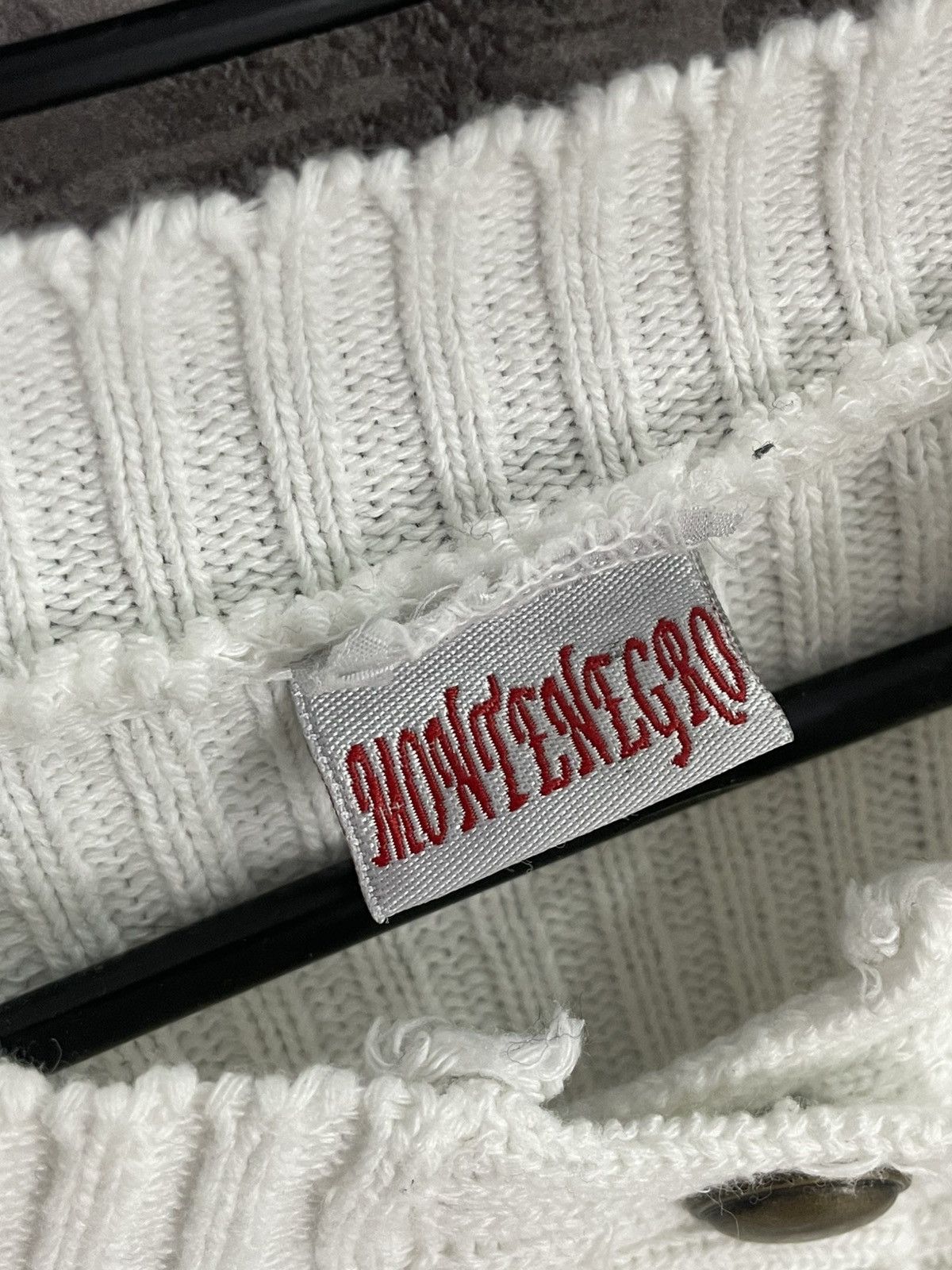 Diesel × If Six Was Nine × Le Grande Bleu (L.G.B.) 00s Japan Painted Knit Ribbed Sweater Maison Margiela Style Size M / US 6-8 / IT 42-44 - 11 Thumbnail