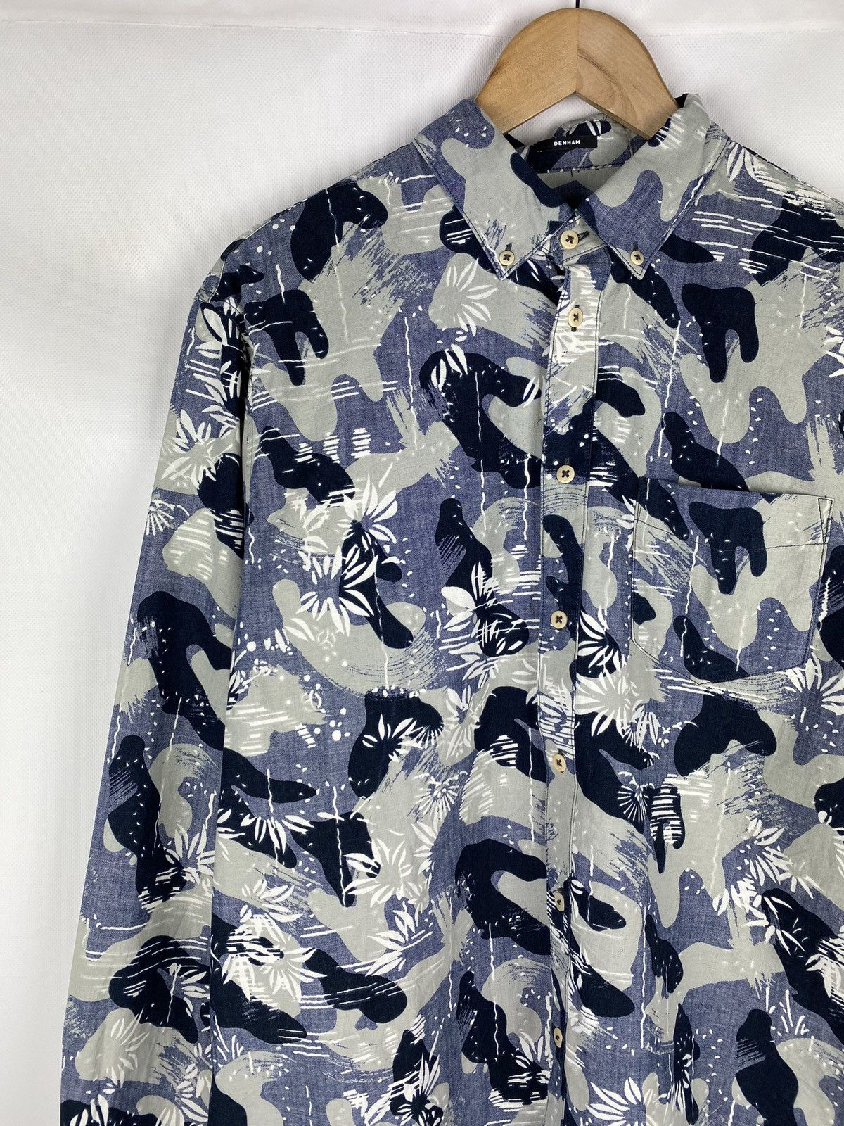 DENHAM Denham men’s long sleeve patterned button up shirt Size US XL / EU 56 / 4 - 4 Thumbnail