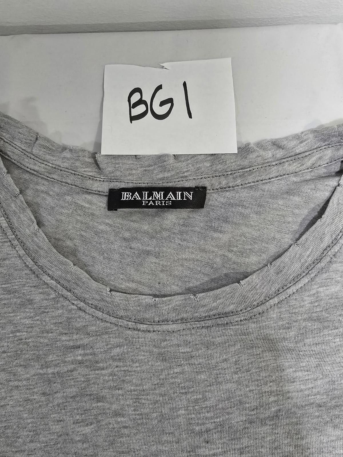 Balmain Balmain Paris Plain Grey T-shirt Size US M / EU 48-50 / 2 - 2 Thumbnail