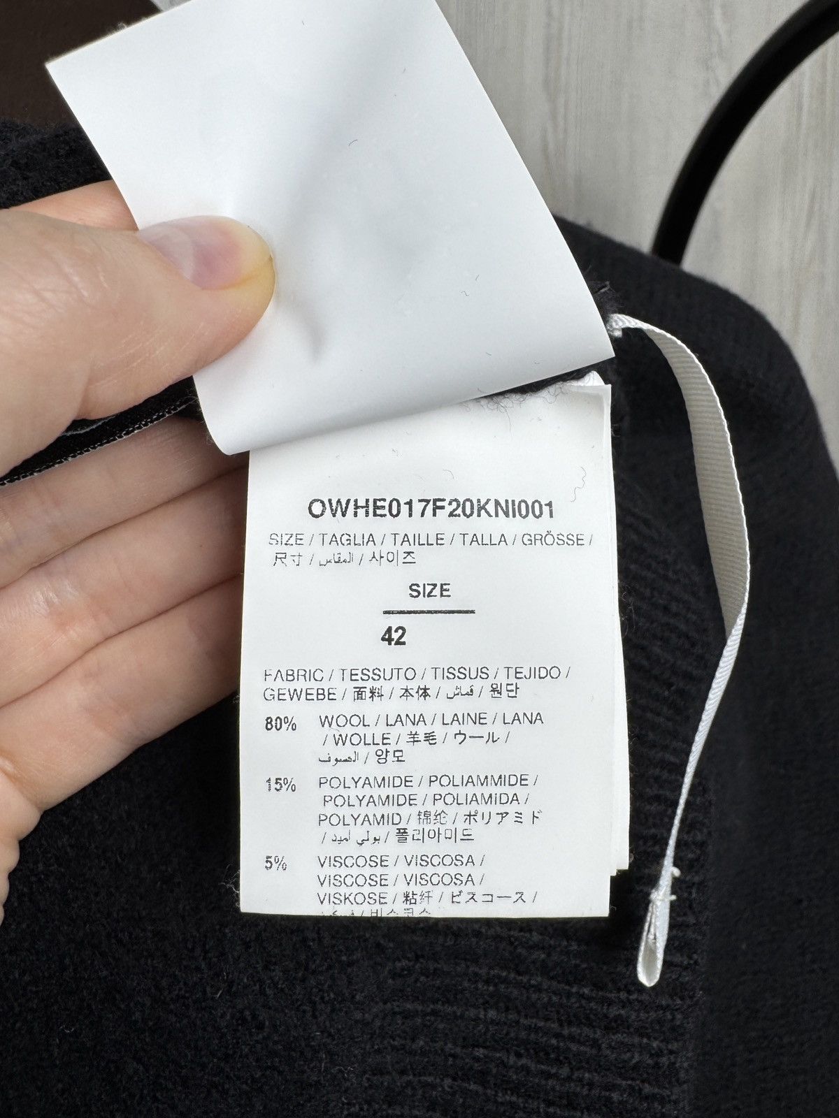 Off-White OFF-WHITE Graffiti Logo Intarsia Jumper Black sweater Size M / US 6-8 / IT 42-44 - 11 Thumbnail