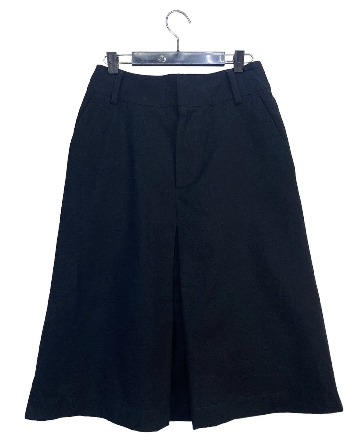 image of Margaret Howell A-Line Box-Pleat Midi Skirt in Black, Women's (Size 28)