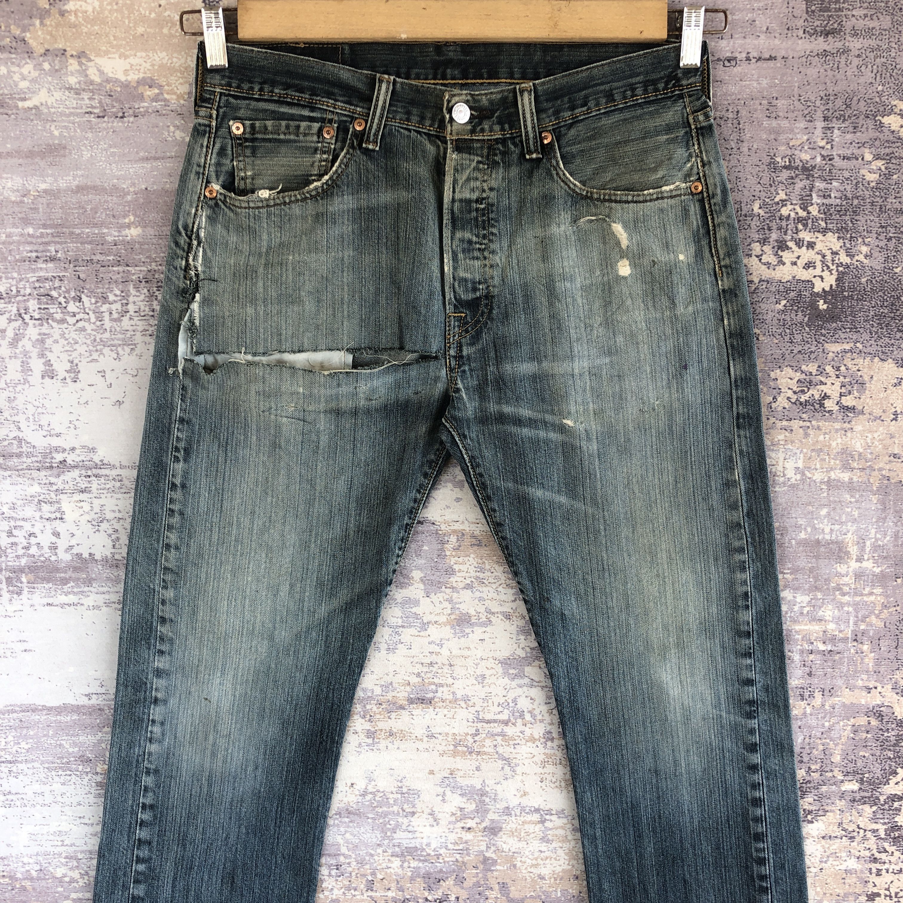 Levi's Vintage Levis Jeans Distressed Levis 501 Denim Faded Pants Size US 32 / EU 48 - 3 Thumbnail