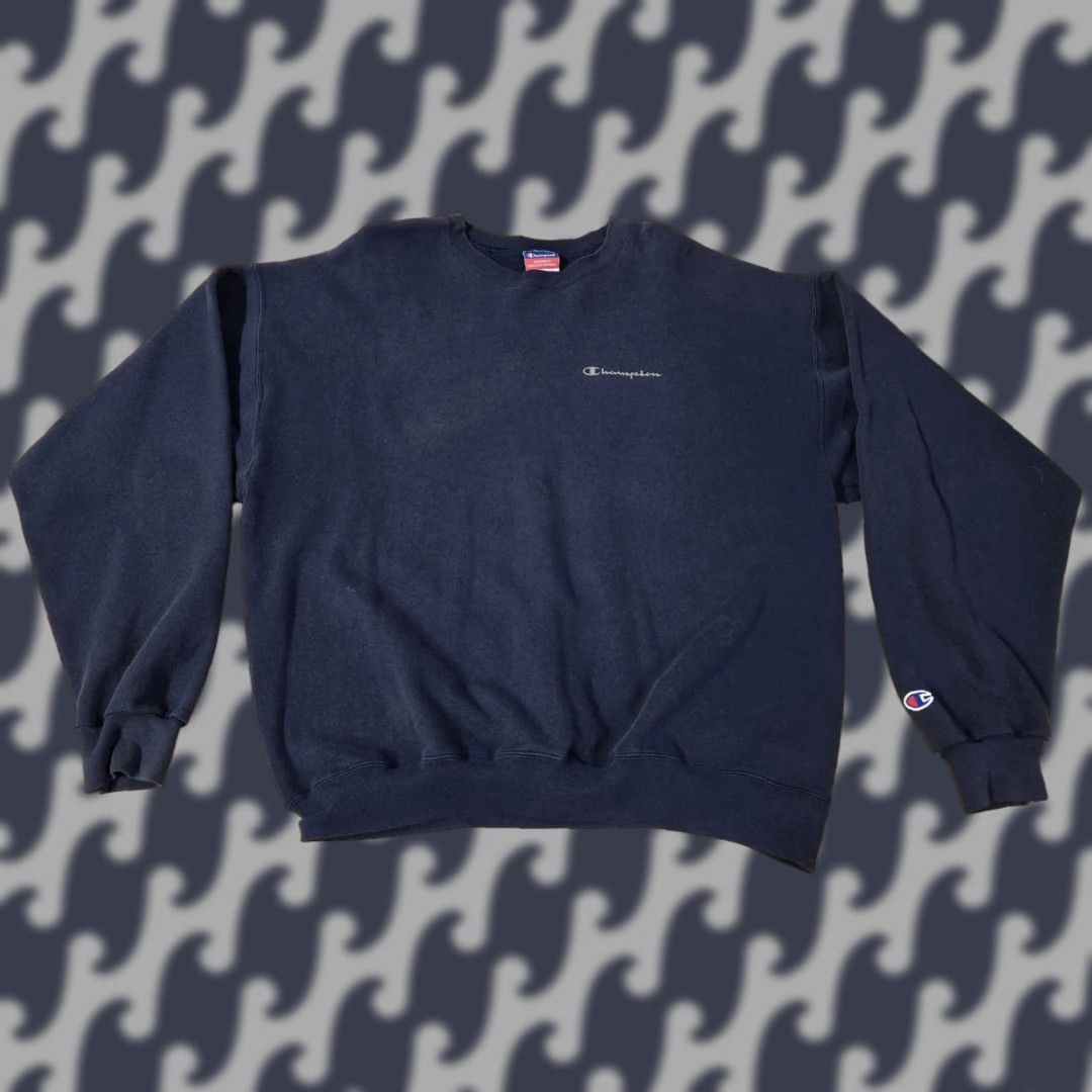 Champion Champion Sweatshirt Mens XL Navy Blue Crewneck Pullover Athletic Logo Classic Size US XL / EU 56 / 4 - 1 Thumbnail