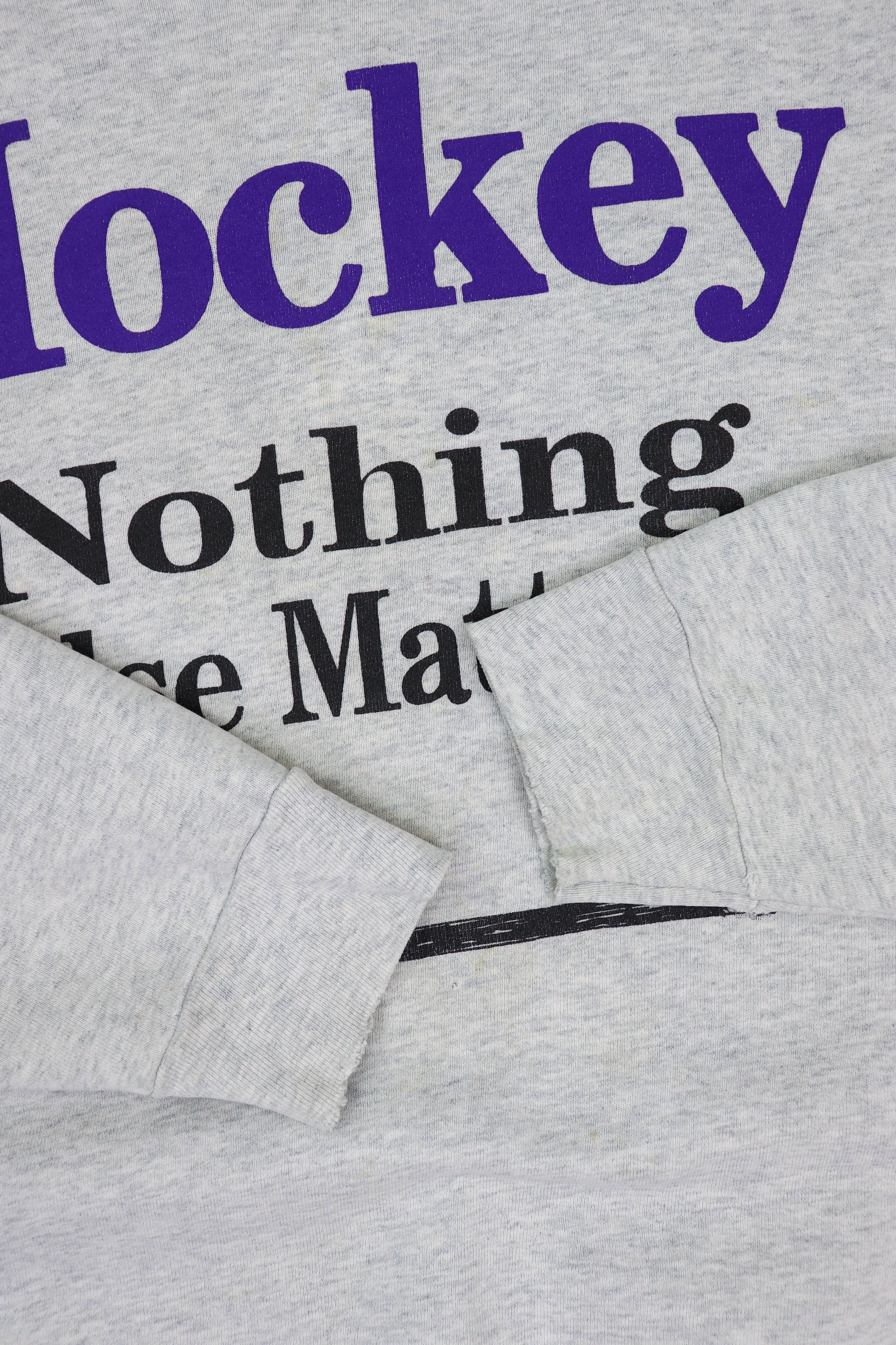 NHL Hockey Nothing Else Matters Vintage 90s Graphic Sweatshirt Size US XL / EU 56 / 4 - 8 Thumbnail