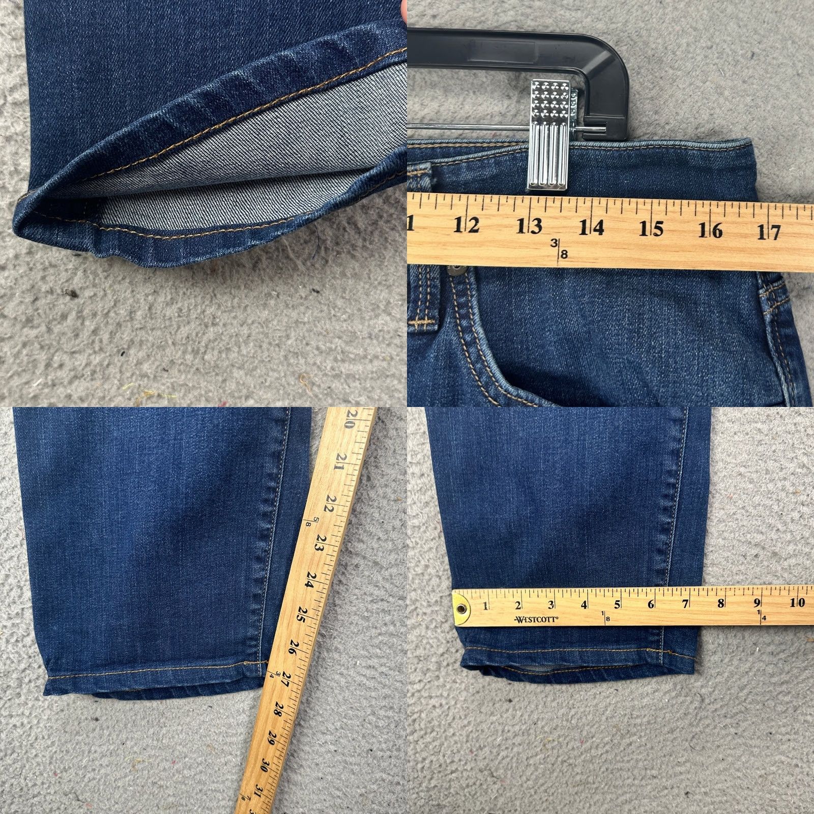 Mavi Mavi Marcus Slim Straight Leg Jeans 34x27 Blue Wash 5-Pocket Denim Cotton Polyester Blend Elastodiene Mens Regular EUC Size US 34 / EU 50 - 8 Thumbnail