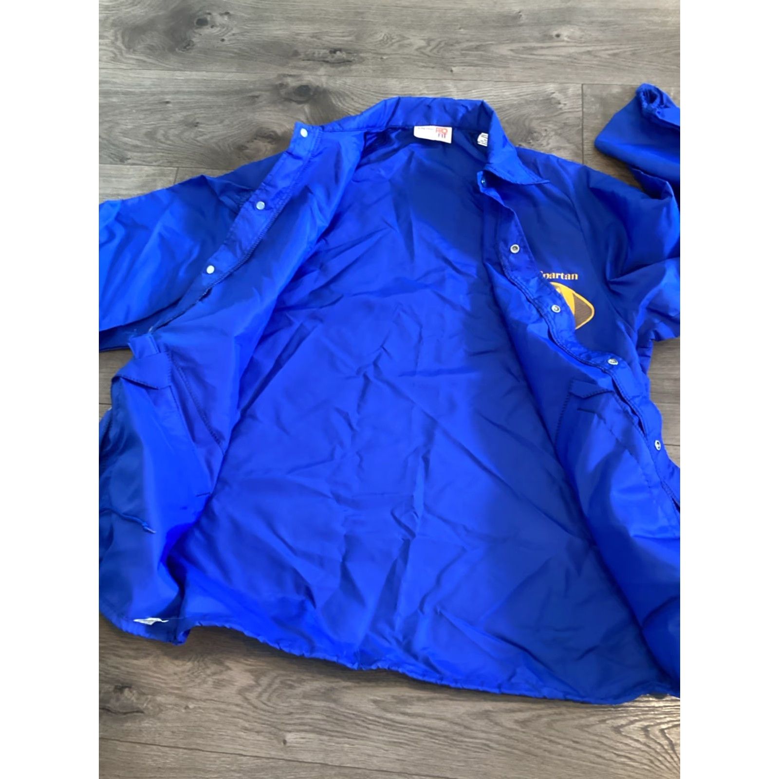 Vintage VINTAGE King Louie Pro Fit Track Jacket SJSU Spartan Blue M Mens Jacket Windbreaker - (No extra characters) Size US M / EU 48-50 / 2 - 7 Thumbnail