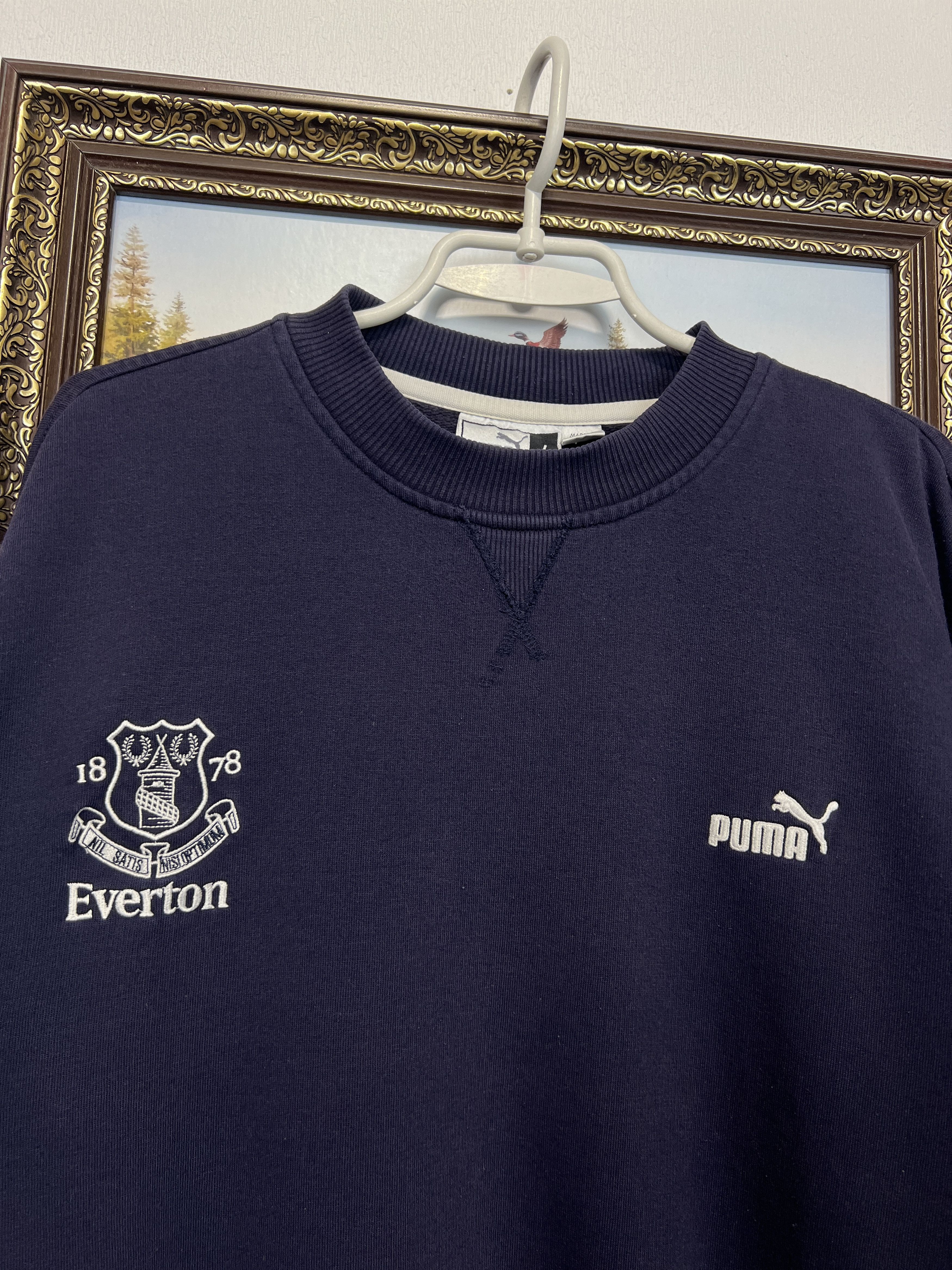 Puma Vintage Everton Football Sweatshirt Soccer Track Crewneck Size US L / EU 52-54 / 3 - 3 Thumbnail