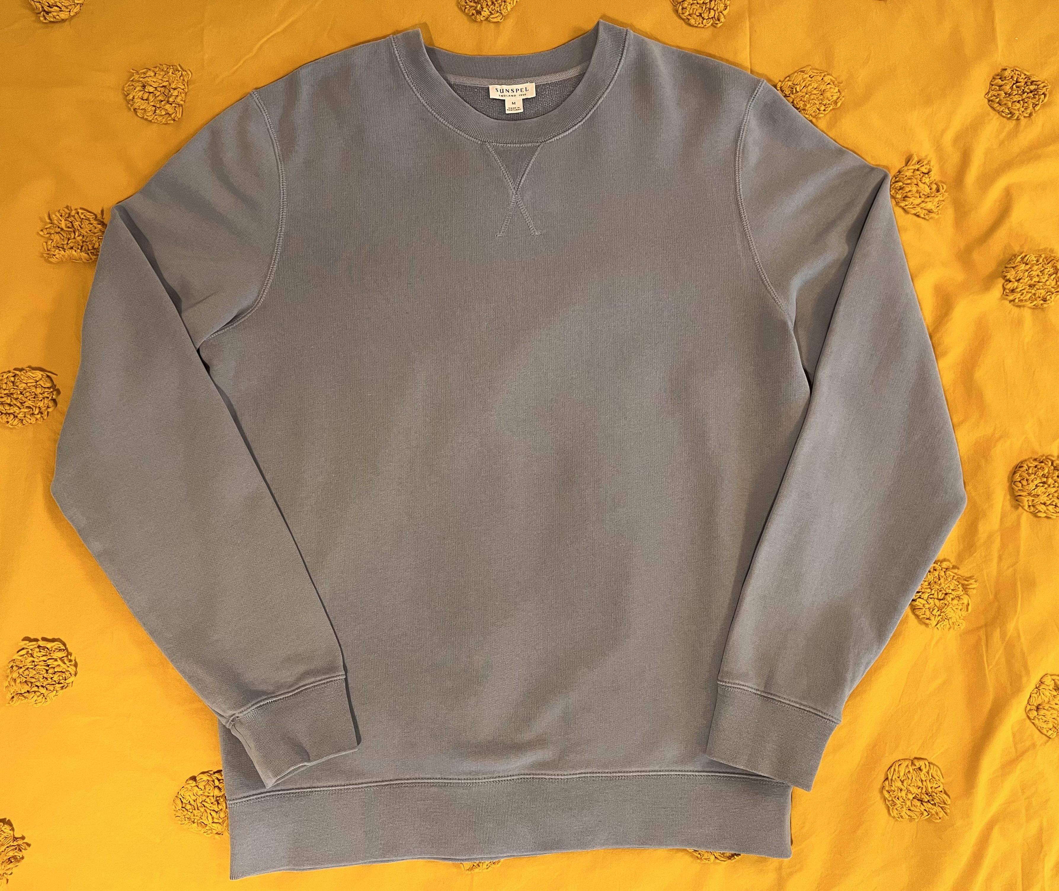 image of Sunspel Loopback Sweatshirt Blue, Men's (Size Medium)