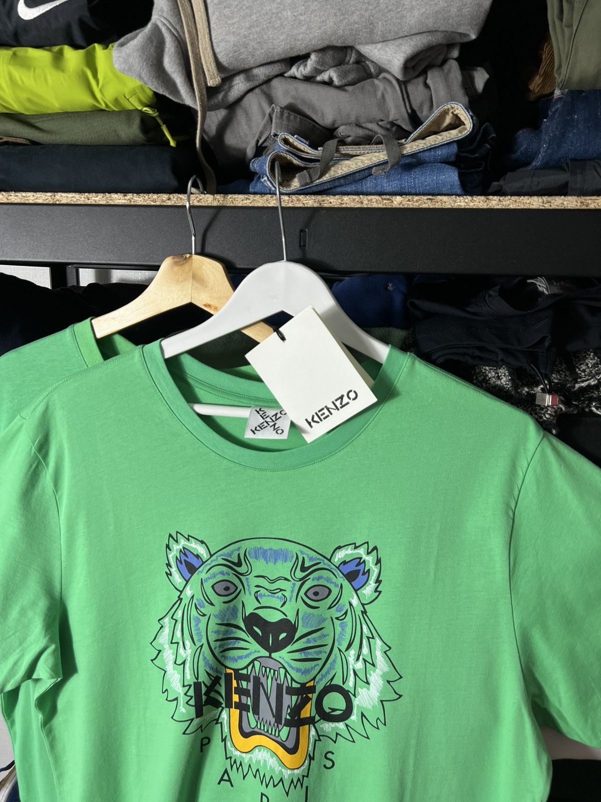 Kenzo 💚 NWT Kenzo Paris Tiger Classic T-Shirt Green Size XL Size US XL / EU 56 / 4 - 4 Thumbnail
