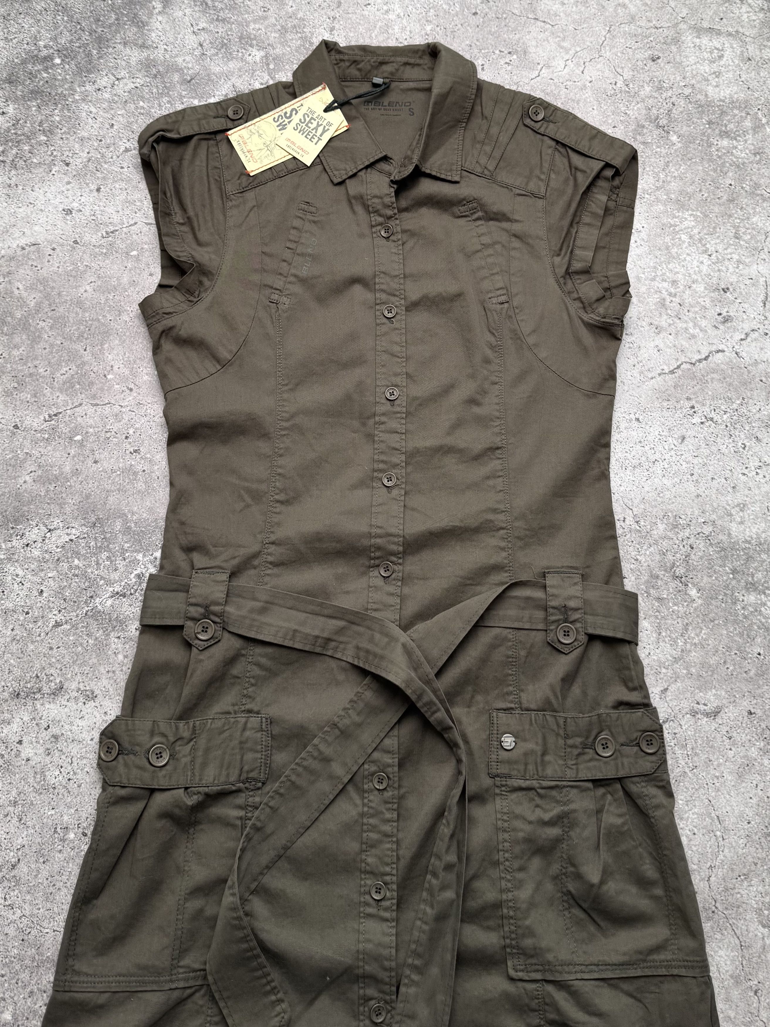 Vintage Vintage Utility Cargo Dress C20 Size S / US 4 / IT 40 - 2 Thumbnail