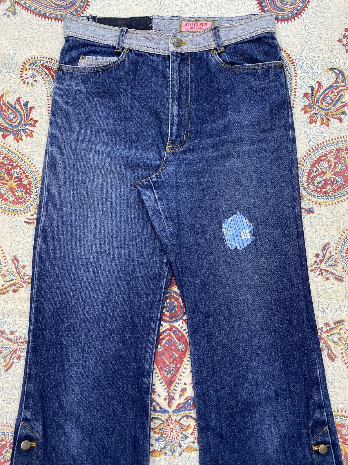 Blue Blue Japan Betty’s Blue by Shinji Abe Flare Denim Size 29" - 4 Thumbnail