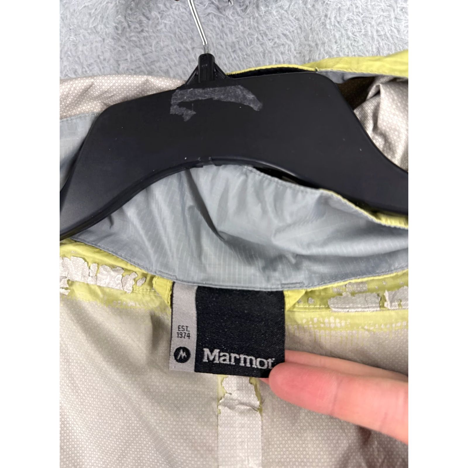 Marmot Marmot Green Windbreaker Jacket Women XL Hooded Full Zip Lightweight Pockets Regular Outdoor Size XL / US 12-14 / IT 48-50 - 3 Thumbnail