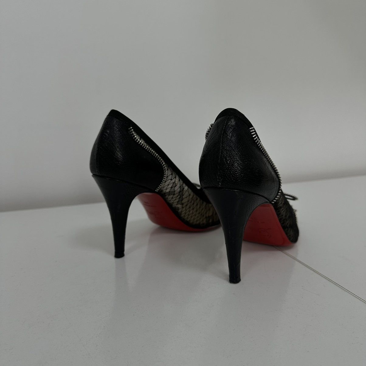 Christian Louboutin Christian Loboutain Candy Spike Pumps Black Leather Heels Size US 8 / IT 38 - 7 Thumbnail