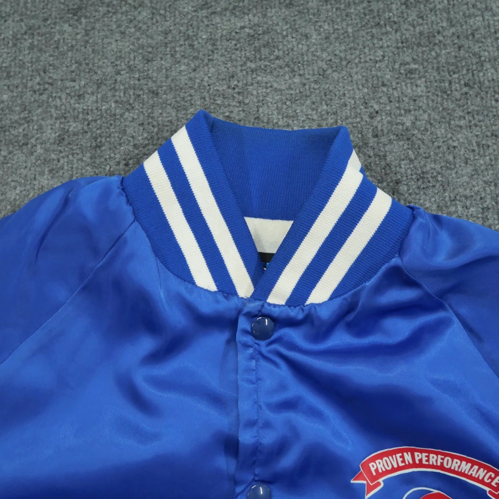 J Brand VINTAGE Soybean Jacket Mens L Blue Satin Proven Performance Bomber 80s Jacket Size US L / EU 52-54 / 3 - 3 Thumbnail
