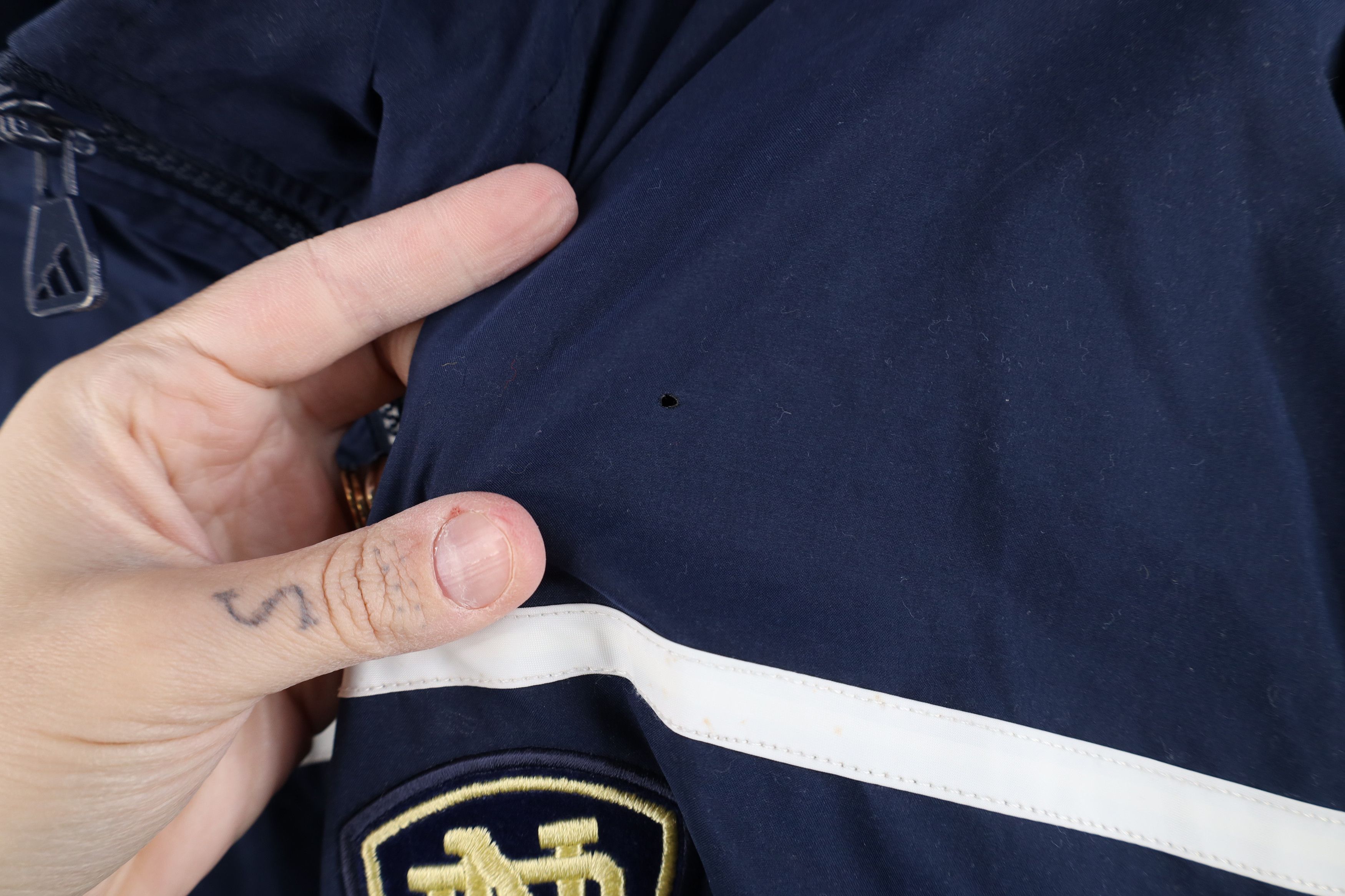 Adidas Vintage Adidas Notre Dame University Football Lined Jacket Size US XL / EU 56 / 4 - 7 Thumbnail