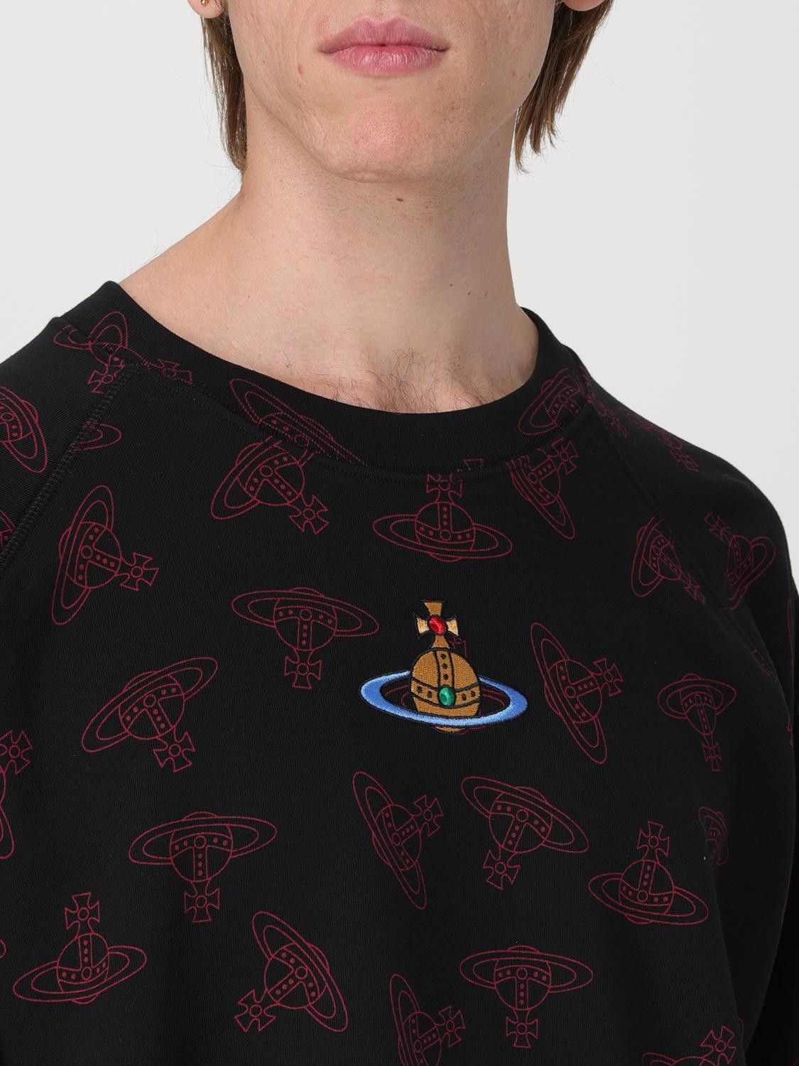Vivienne Westwood o1srvl11e0326 Orb-Print Sweatshirt in Black/Red Size US M / EU 48-50 / 2 - 4 Thumbnail