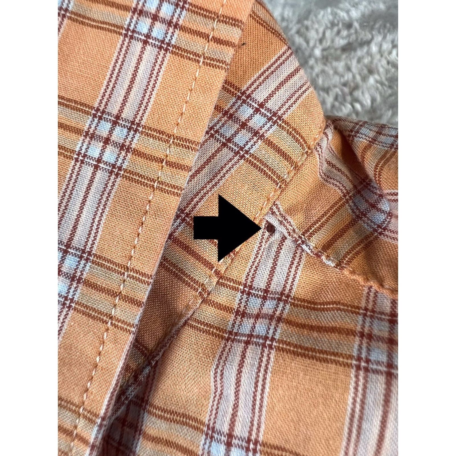 Lacoste VINTAGE Lacoste Shirt Men’s Large 42 Orange Plaid Button Up Cotton Long Sleeve READ Size US L / EU 52-54 / 3 - 7 Thumbnail