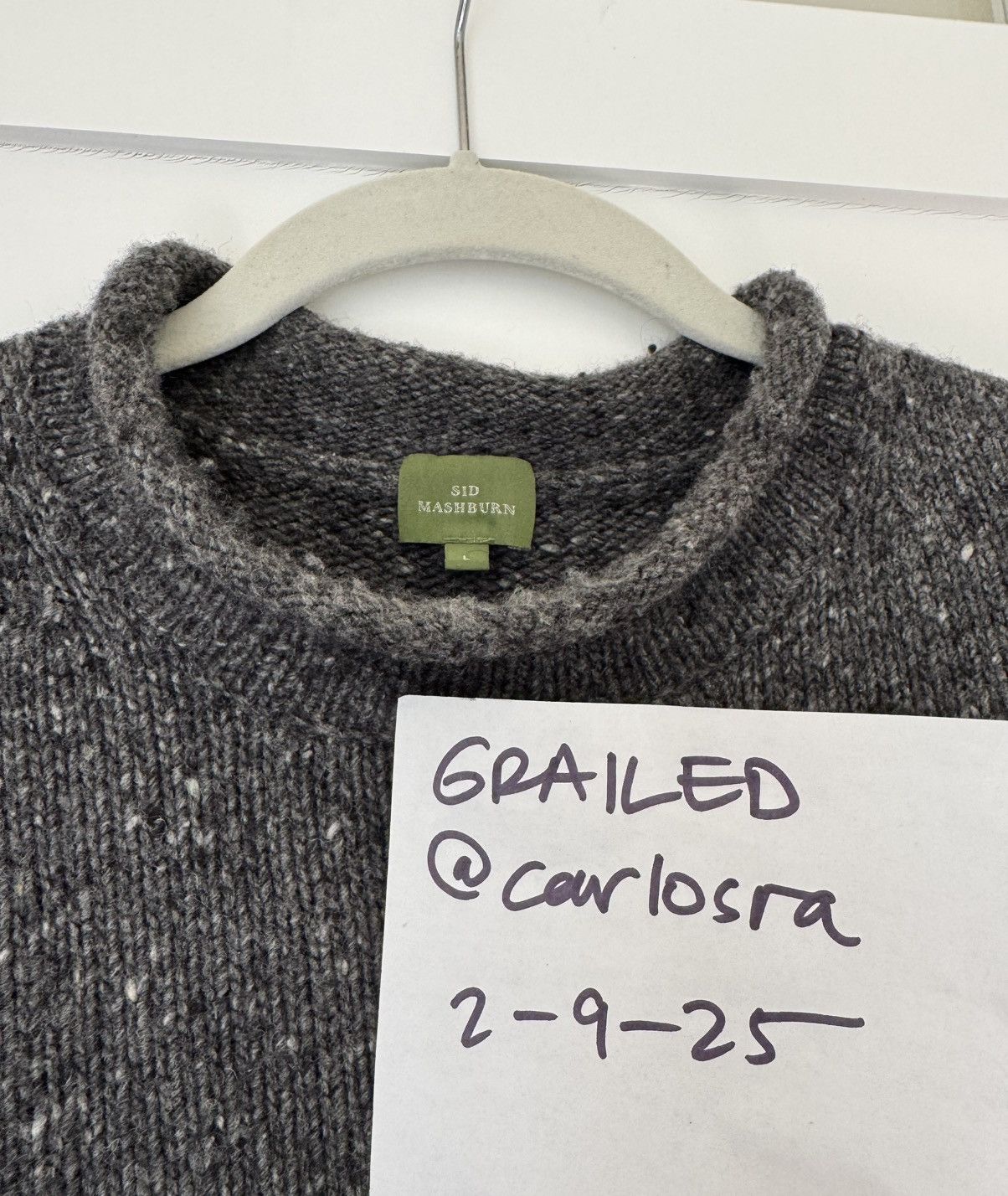 Sid Mashburn Grey extra virgin wool sweater Size US L / EU 52-54 / 3 - 5 Thumbnail
