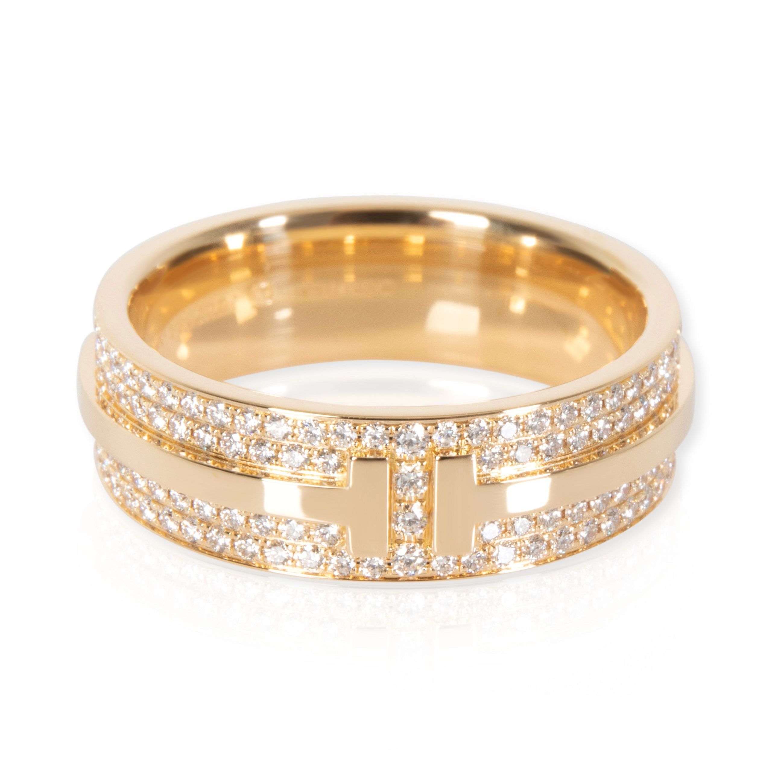 Tiffany & Co. T Diamond Band in 18K Yellow Gold 0.57 CTW