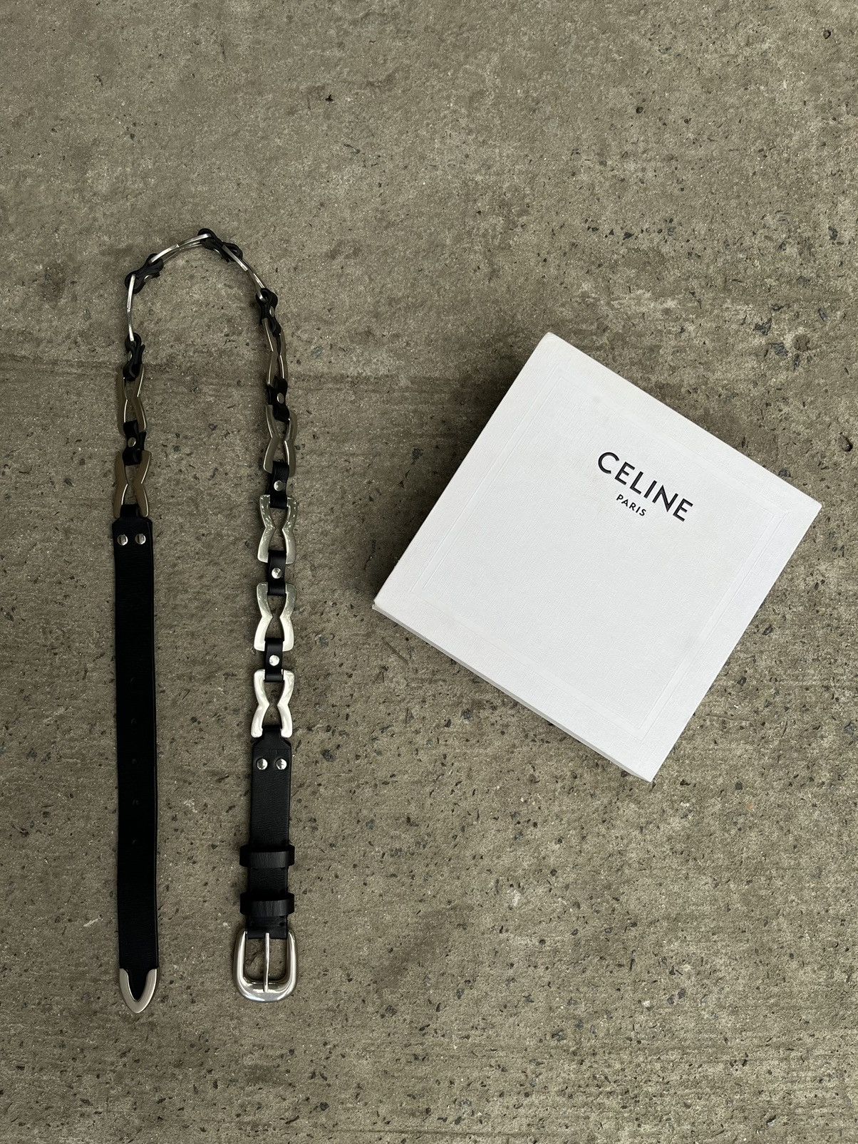 SS22 Celine Cosmic Cruiser Metal Link Western Belt Hedi Era