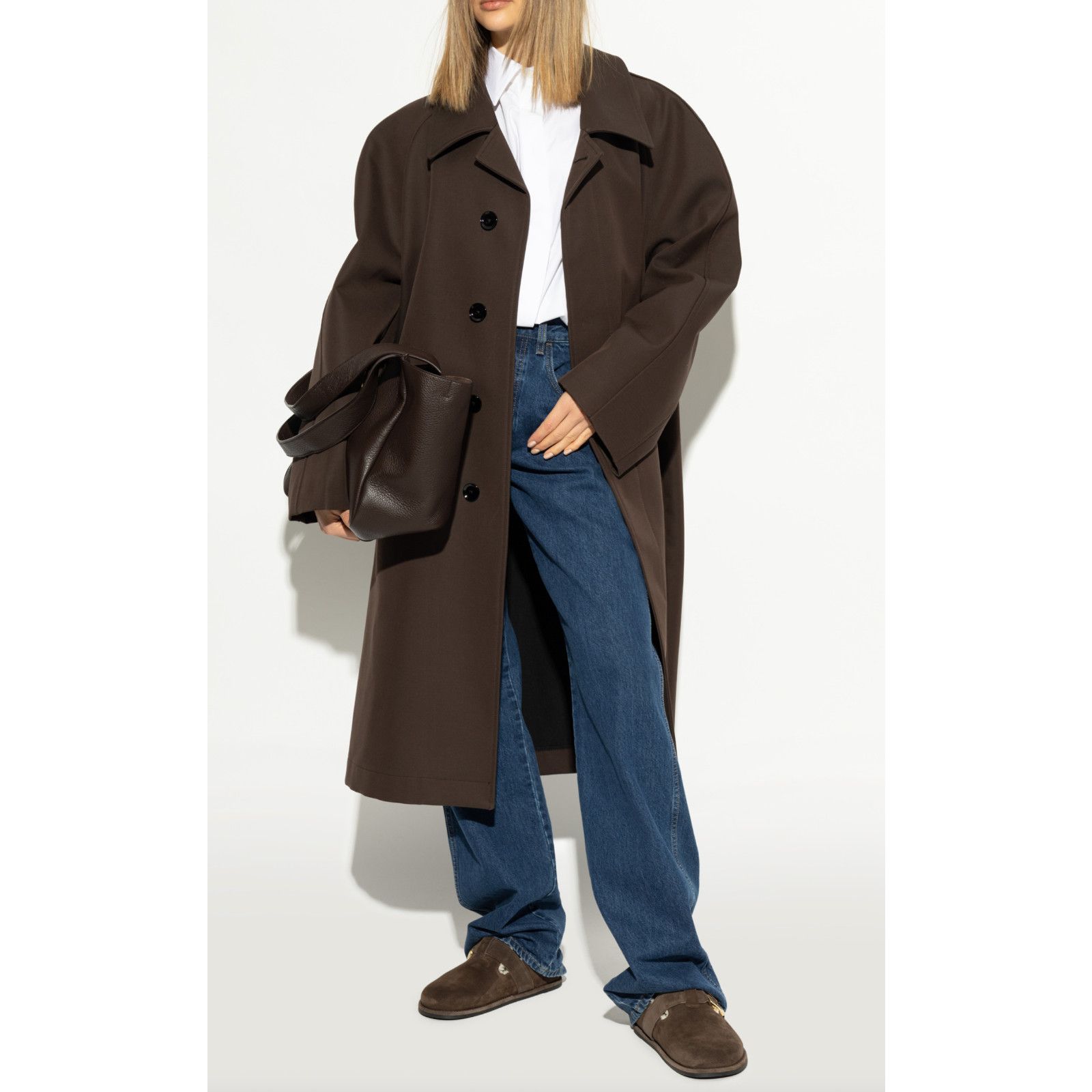 Fendi Fendi Feel Mules Brown Suede Shearling FF Gold Logo Slip On Size US 11 / IT 41 - 3 Thumbnail