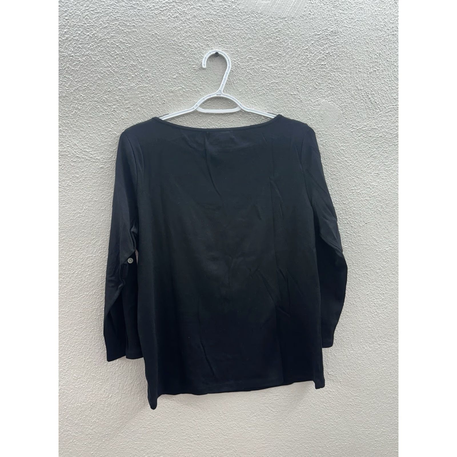 Ralph Lauren Lauren Ralph Lauren Womens Shirt Large Black 3/4 Sleeve Minimalist Size M / US 6-8 / IT 42-44 - 5 Thumbnail