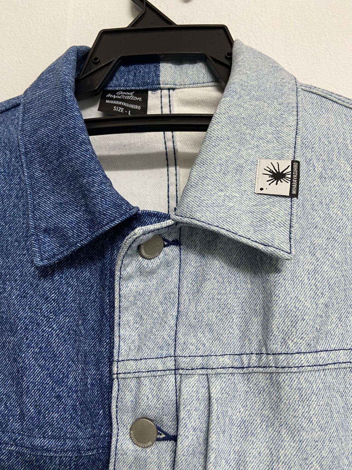 Maison MIHARA YASUHIRO Gu x Miharayasuhiro Two Tone Denim Trucker Jacket Size US L / EU 52-54 / 3 - 5 Thumbnail