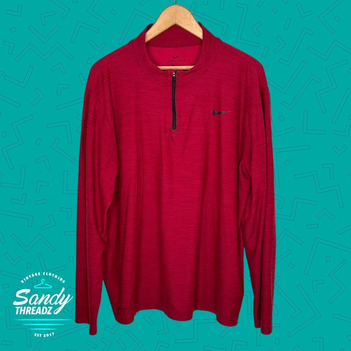 Nike Nike Dri-fit Quarter Zip Pullover Jacket Size US XL / EU 56 / 4 - 3 Thumbnail
