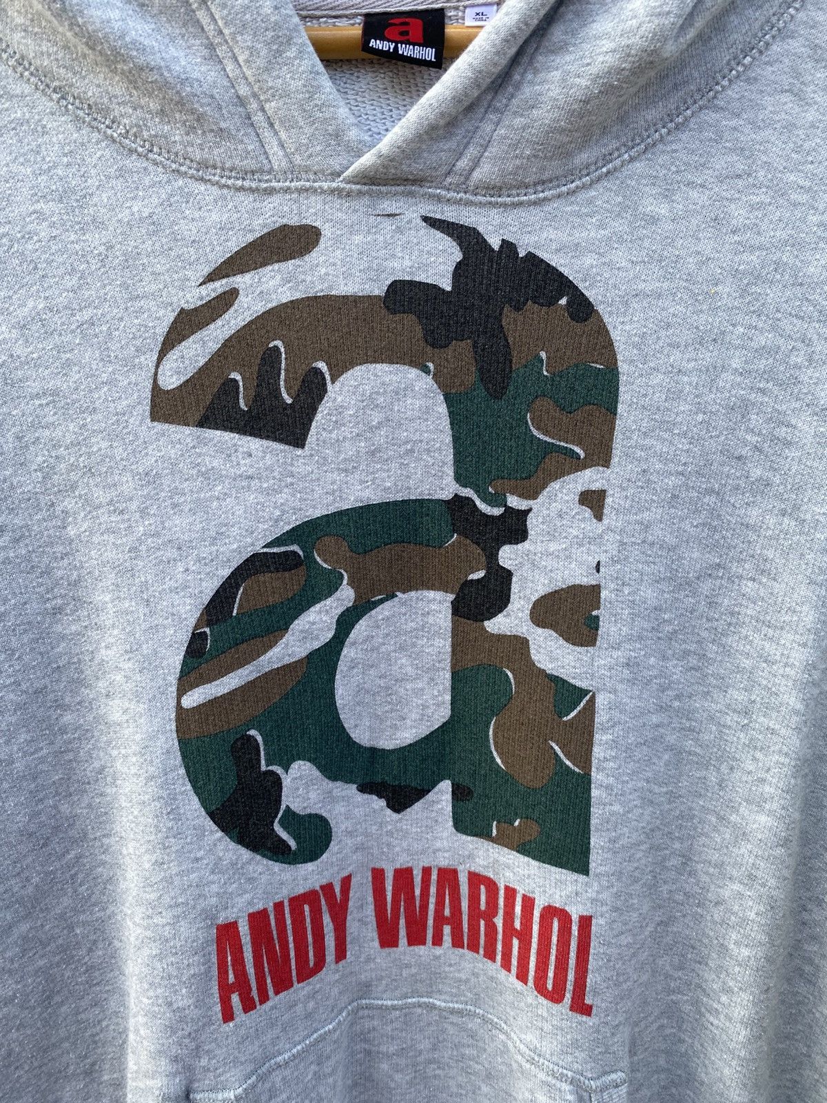 Andy warhol camo big logo hoodie / sweatshirt