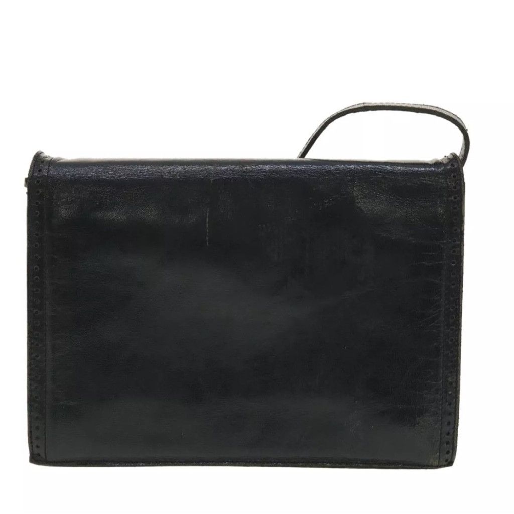 Yves Saint Laurent Yves Saint Laurent Dark Navy Leather Shoulder Bag Size ONE SIZE - 2 Thumbnail