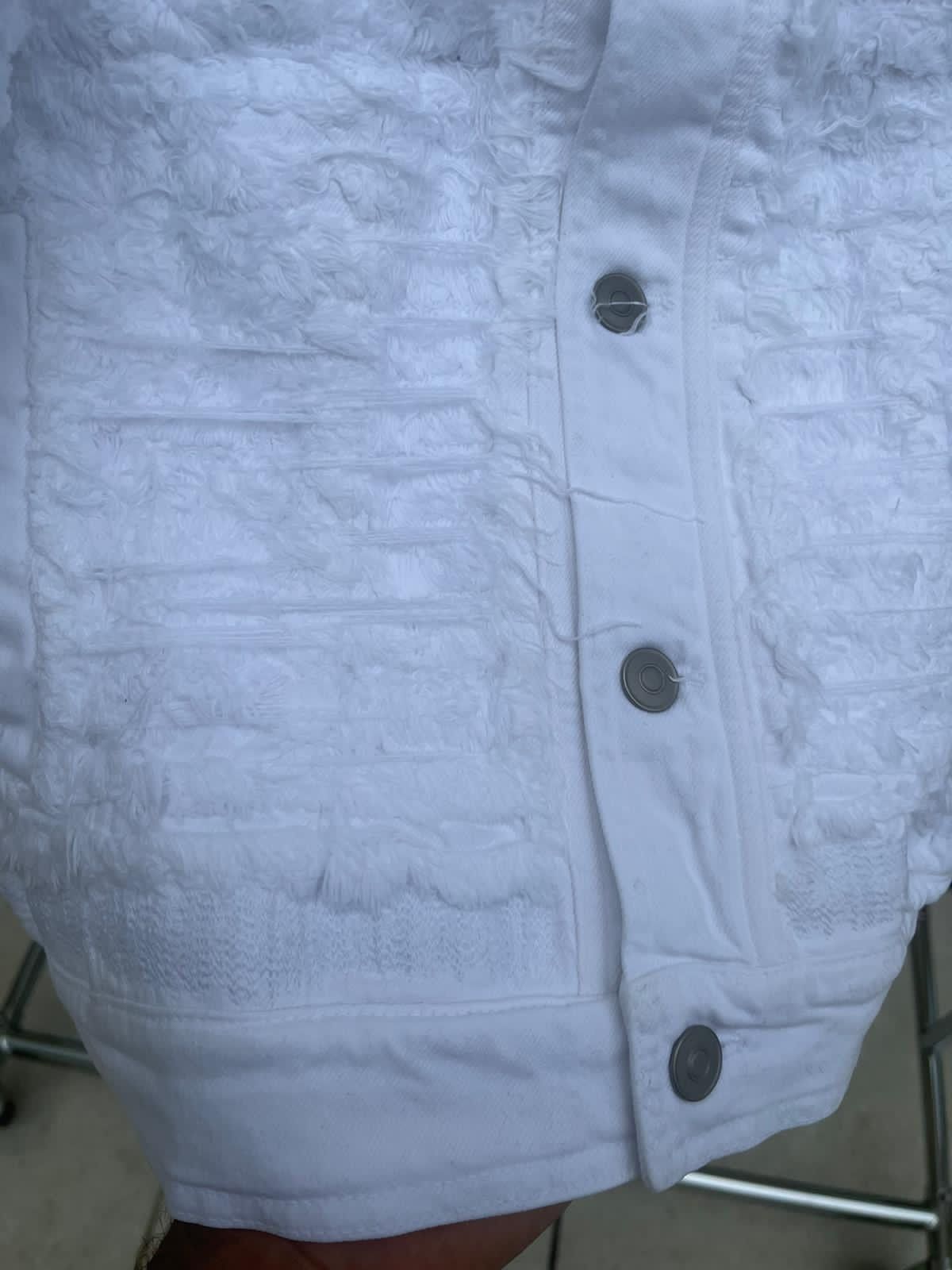 Alyx × Blackmeans Studded & Distressed Denim Jacket in White Size US L / EU 52-54 / 3 - 11 Thumbnail