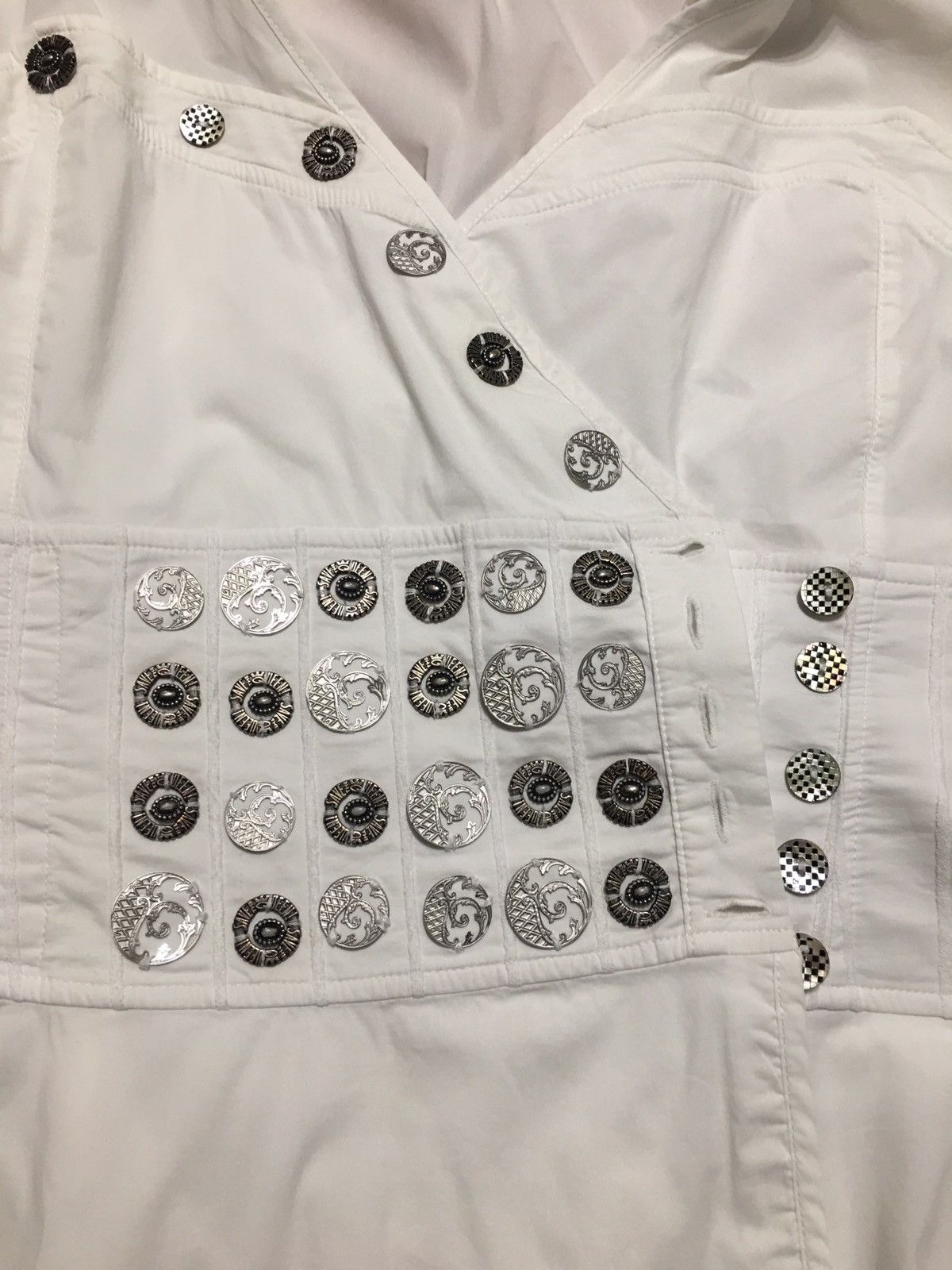 Other Save the Queen Cotton Metal Buttons Womens Blouse Shirt L Size L / US 10 / IT 46 - 14 Thumbnail