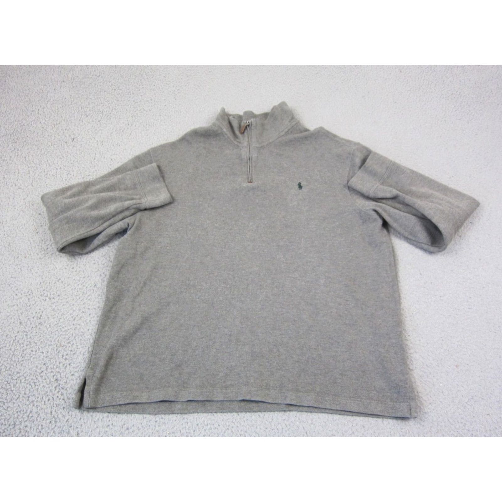 Polo Ralph Lauren Polo Ralph Lauren Sweater Shirt XL Gray 1/4 Zip Cotton Pony Mens Pullover Vintage (if Vintage applies) Size US XL / EU 56 / 4 - 2 Thumbnail