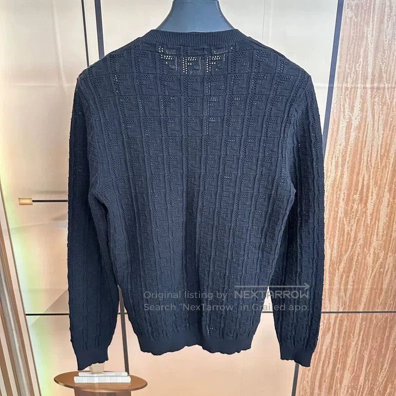 Fendi Fendi Black FF Monogram Knit Sweater. Size US M / EU 48-50 / 2 - 2 Thumbnail
