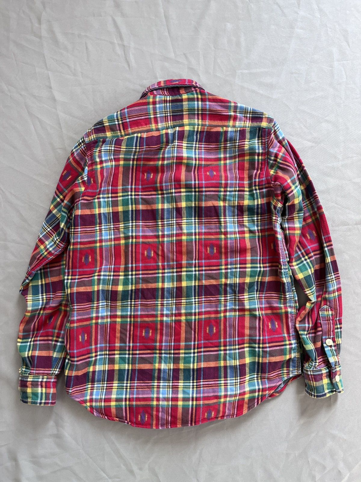 Polo Ralph Lauren Polo Ralph Lauren Flannel Madras Navajo RRL Ornamental Shirt Size US S / EU 44-46 / 1 - 13 Thumbnail