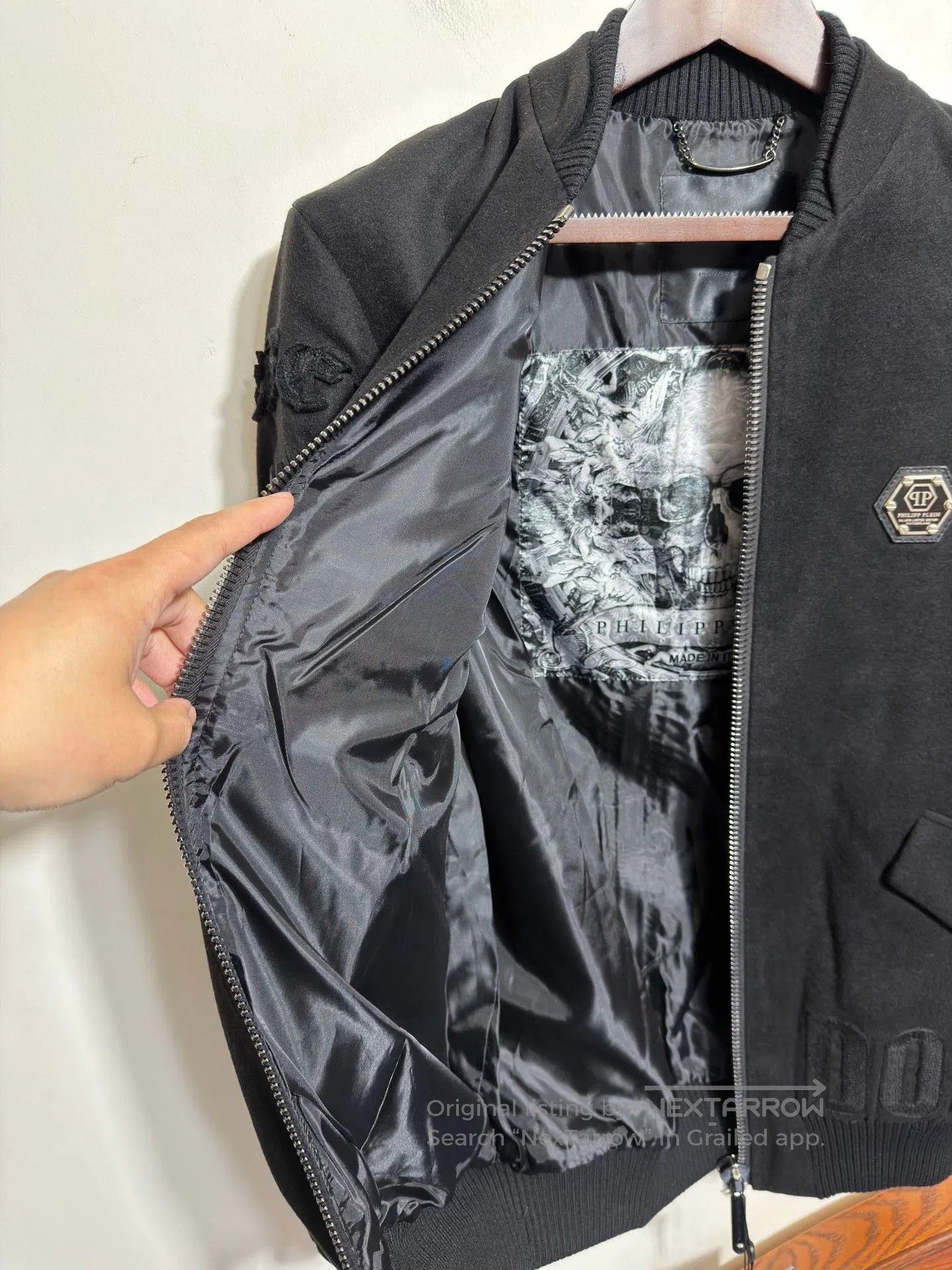 Philipp Plein Philipp Plein Black Bomber Jacket. Size US M / EU 48-50 / 2 - 6 Thumbnail