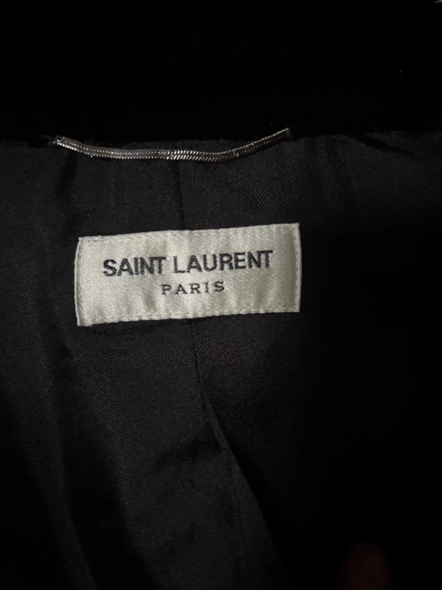 Saint Laurent Paris Saint Laurent 18FW Gold Thread Court Velvet Blazer 46 Size 46R - 5 Thumbnail