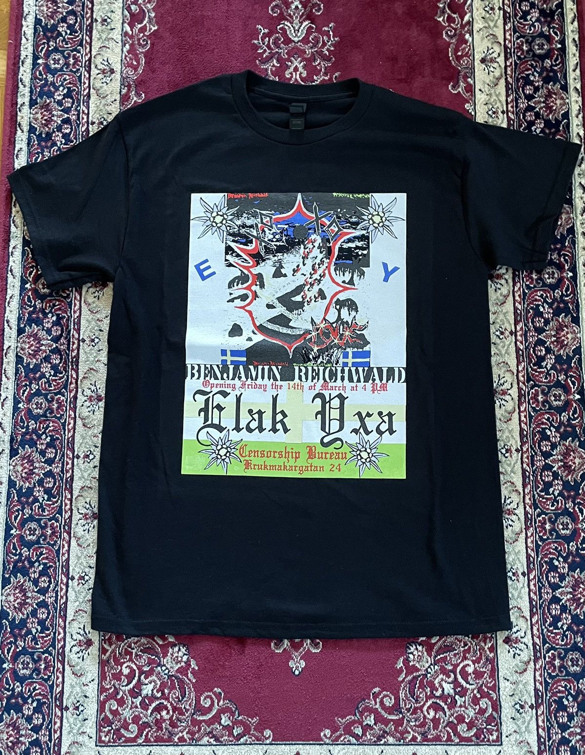 Drain Gang Bladee ”Elak Yxa” tshirt Size US M / EU 48-50 / 2 - 1 Thumbnail