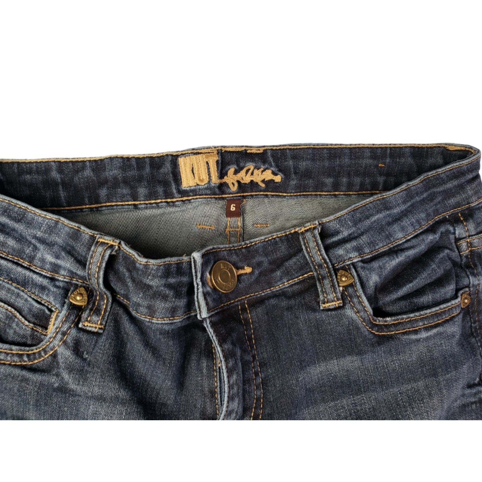Vintage KUT from the Kloth Jeans Womens Size 6 Medium Wash Blue Denim EUC Skinny Regular 5-Pocket Belt Loops Size 28" / US 6 / IT 42 - 2 Thumbnail
