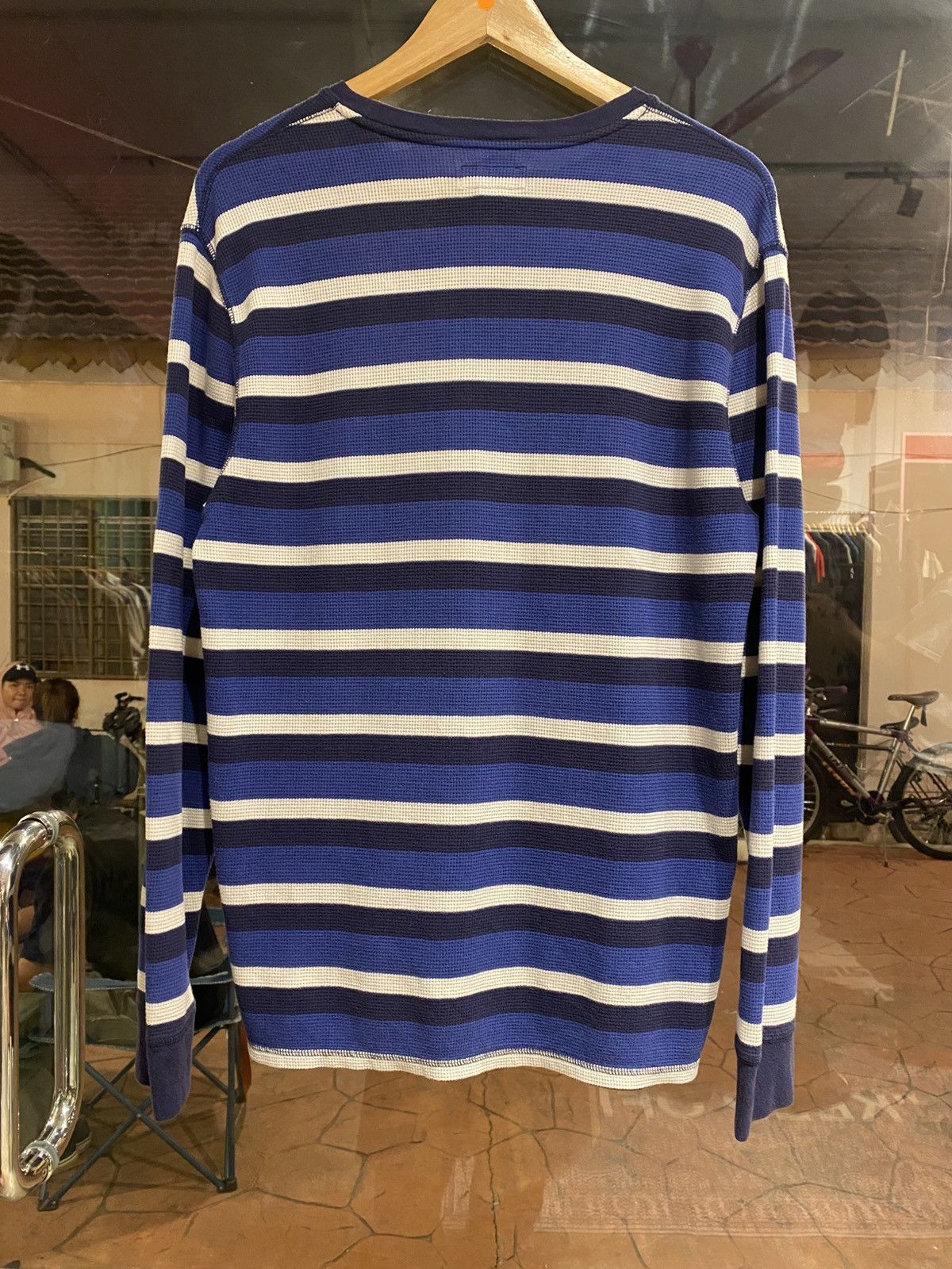 Polo Ralph Lauren Polo Ralph Lauren Striped Knit Waffle Long Sleeve Size L / US 10 / IT 46 - 2 Thumbnail