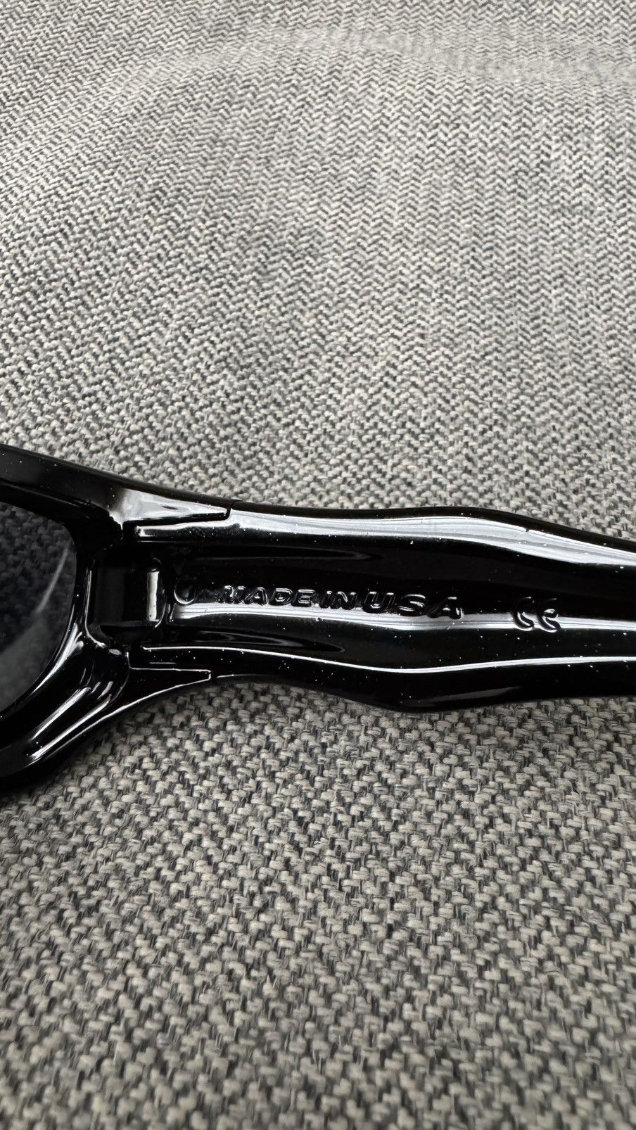 Oakley Vintage Oakley Monster Dog Polished Black Wrap Sunglasses Size ONE SIZE - 8 Thumbnail