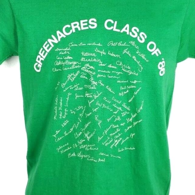 Vintage VINTAGE Greenacres High School T Shirt Mens Size Small 80s 1986 Made In USA Size US S / EU 44-46 / 1 - 2 Thumbnail