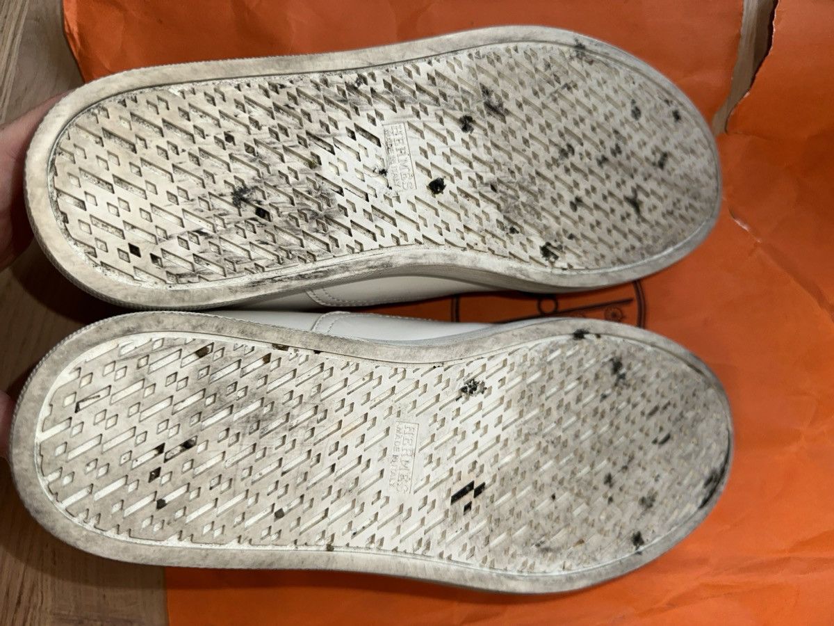 Hermes Hermès Avantage Sneakers White/Orange - Size 41-42 EU Size US 9 / EU 42 - 8 Thumbnail
