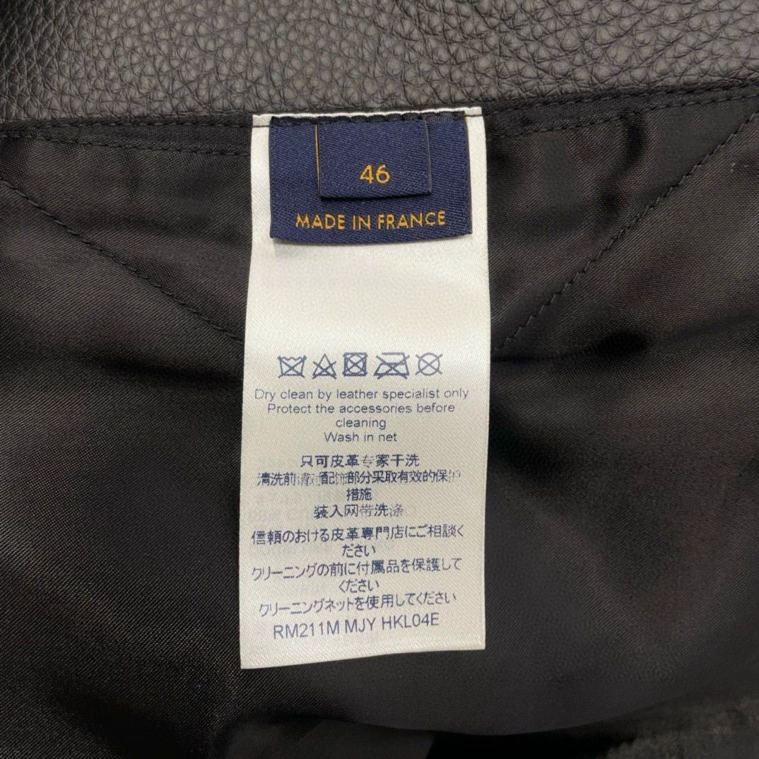 Louis Vuitton black logo print leather jacket size 46 Size US S / EU 44-46 / 1 - 6 Thumbnail