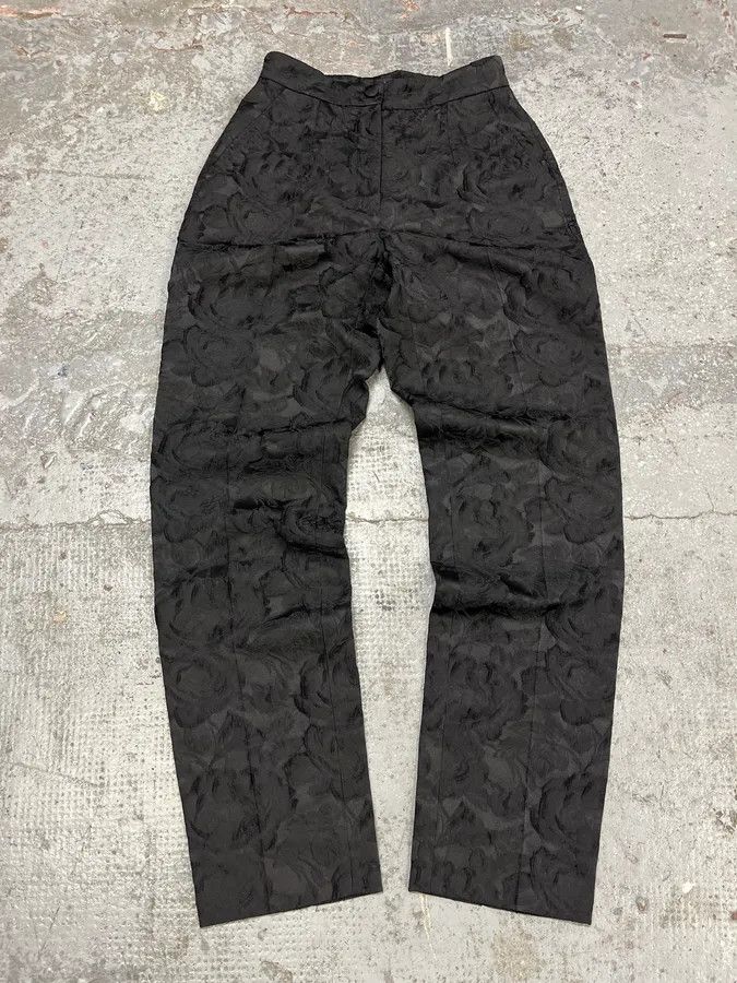 2000s Dolce & Gabbana Black Embroidered Pants